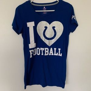 Pink Victoria’s Secret colts football tee